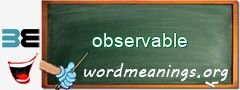 WordMeaning blackboard for observable